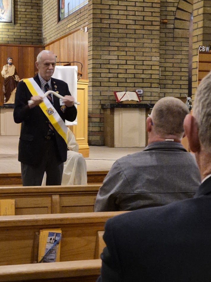 A Brother Knight addressing the assembly