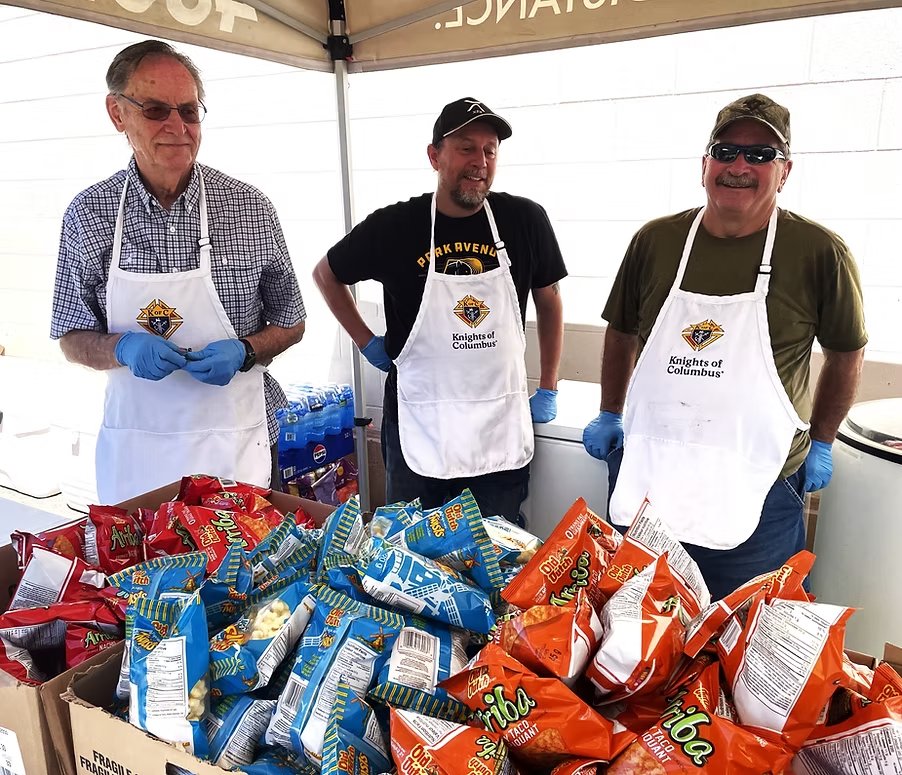 Serving snacks at the Fun Day concession